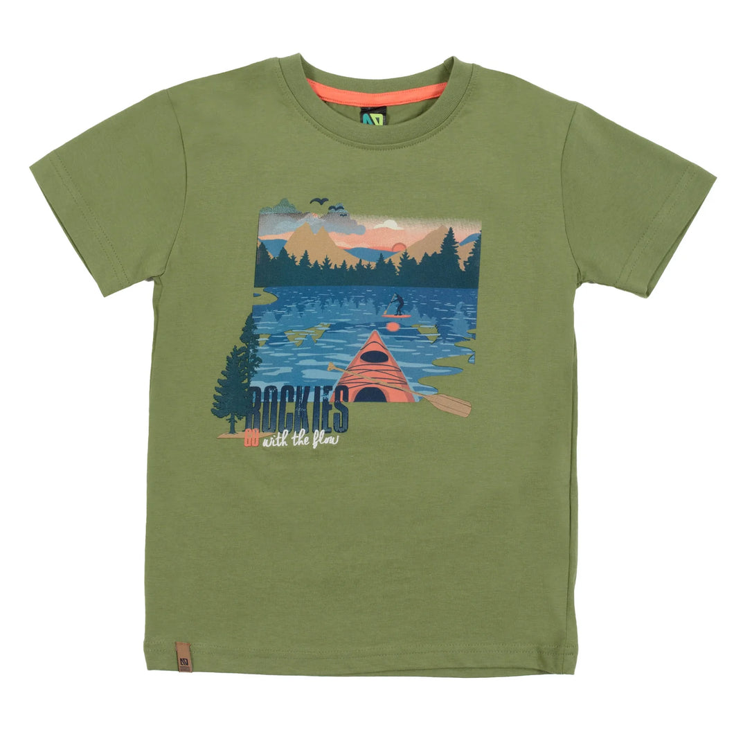 Näno “Rockies” Graphic Tee in Olive Green: Size 2 to 10