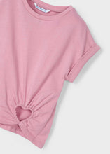 Load image into Gallery viewer, Mayoral Girls Heart Cut Out T-Shirt in Pink: Size 2 to 8
