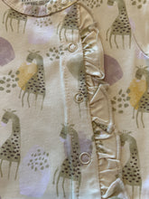 Load image into Gallery viewer, Minymo Organic Cotton Footless Nightsuit in Cream with Giraffes &amp; Ruffles
