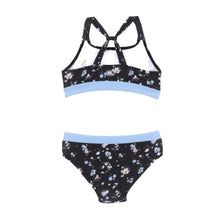 Load image into Gallery viewer, Nano Girls “Floral” Print with Blue Bikini: Size 3 to 14 Years
