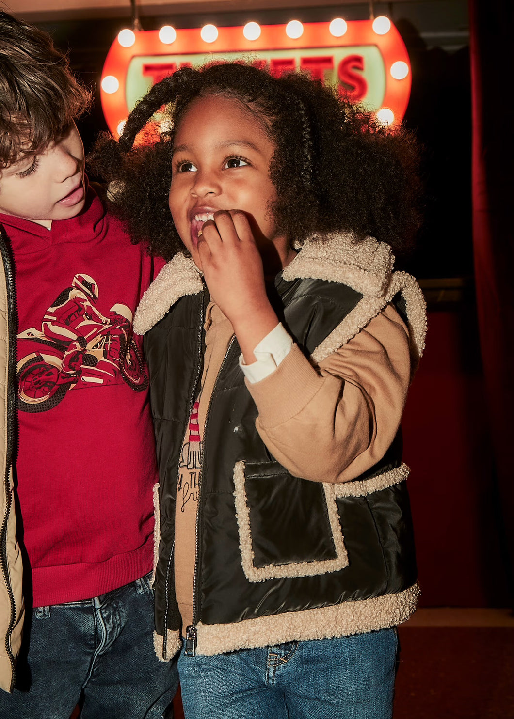 Mayoral Black Sherpa Vest: Size 3 to 9 Years