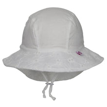 Load image into Gallery viewer, Calikids Baby Cotton Sun Hat in White
