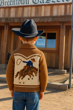 Load image into Gallery viewer, Me &amp; Henry “Yeehaw! Cowboy” Cardigan: Size 0/3M to 9/10 Years
