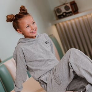 Girls Cotton Sweatshirt in Grey: Size 7 to 14
