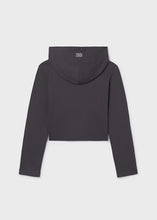 Load image into Gallery viewer, Mayoral Ribbed Hooded Zip Up in Anthracite Dark Grey: Size 10 to 18 Years

