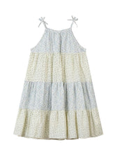 Load image into Gallery viewer, Vignette “Kit” Tiered Swing Dress in Blue Floral Print: Size 2 to 12 Years
