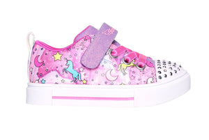 Skechers Toddler Twinkle Toes “Spark Unicorn Dreaming” Sneakers in Pink: Size 5 to 10