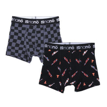 Load image into Gallery viewer, Nano Boys Boxer Brief Race Car/Grey and Black Checks Print 2 Pack : Sizes 2/3 to 10/12
