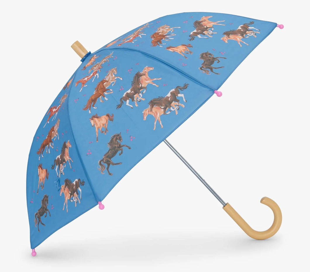 Hatley Tinsel Horses Print Umbrella