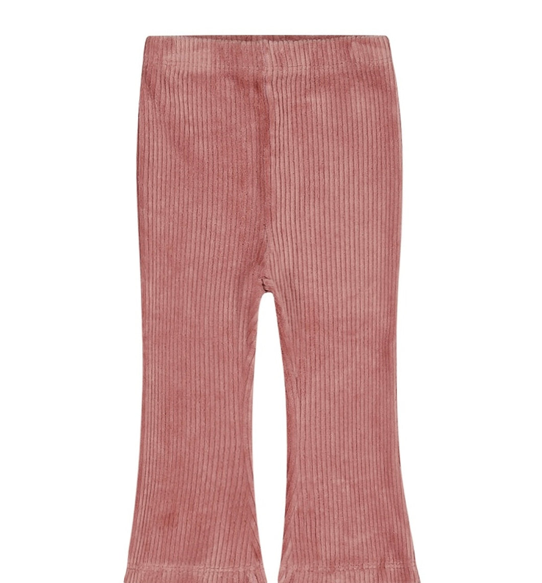 Girls Pink Corduroy Flare Leggings: Size 6M to 6 Years