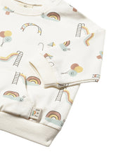 Load image into Gallery viewer, Mayoral Baby Cream Pullover Sweatshirt With Playground Print: Size 2/4M - 18M
