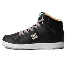 Load image into Gallery viewer, DC Shoes Cure High Top Elastic Laces Sneakers in Black/Purple: Size 10 to 7
