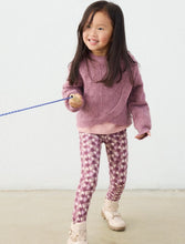 Load image into Gallery viewer, Mayoral Girls Purple and Pink Hearts Print Leggings: Sizes 2 to 9 Years
