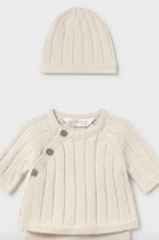 Load image into Gallery viewer, Mayoral 2 Piece Set of Organic Cotton Knit Take Home Set in Cream: Size 0M to 3M

