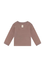 Load image into Gallery viewer, Noppies Long Sleeved Shirt in Mauve: Size NB to 9/12M
