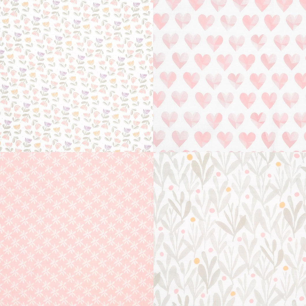 Aden + Anais Silky Soft Classic Muslin Cotton Swaddle Blanket Pink With White Daisies Print