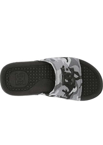 Boys DC Grey And Black Camo Bolsa Slides