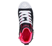 Load image into Gallery viewer, Skechers “Charm Bestie” Twinkle Toes High Top Sneakers: Size 11 to 2

