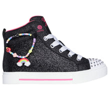 Load image into Gallery viewer, Skechers “Charm Bestie” Twinkle Toes High Top Sneakers: Size 11 to 2
