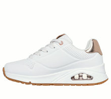 Load image into Gallery viewer, Skechers “She’s Charming” Sneakers in White/Rose Gold: Size 10 to 4
