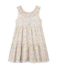 Load image into Gallery viewer, Vignette Dress in White With Yellow/Pink/Blue Floral Print: Size 2 to 8 Years

