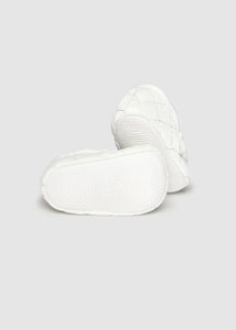 Mayoral Baby Girl Velvet Mary Jane Shoes in White: Size Newborn to 9