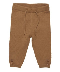 Fixoni Baby Organic Cotton Knit Pants in Brown