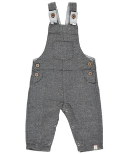 Me & Henry Grey Overalls: Size 0/3M  to 18/24M