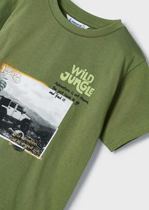 Mayoral “Wild Jungle” Graphic Tee in Light Green: Size 3 to 9 Years