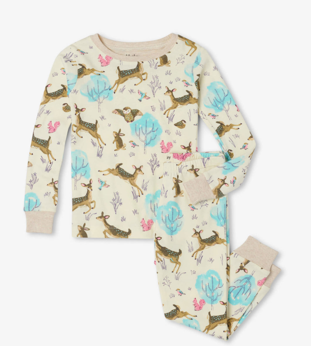 Hatley Serene Forest Organic Cotton Kids Pajama Set: Size 2 to 12 Years
