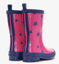 Load image into Gallery viewer, Hatley Glitter Stars Shiny Rain Boots: Size 9 to 1
