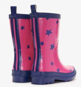 Hatley Glitter Stars Shiny Rain Boots: Size 9 to 1