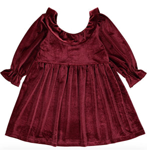Vignette “Milly” Velvet Christmas Dress: Sizes 2 to 8 Years