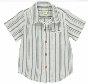 Me & Henry Baby Boys Grey & White Woven Shirt: Size 2/3 to 5/6 Years