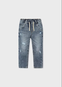Mayoral Boys Light Wash Distressed Denim Jog Jeans : Size 2 to 9