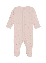 Load image into Gallery viewer, FIXONI Ribbed Pink Baby Footed Onesie: Size 0M to 12M
