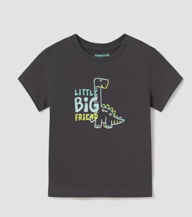 Mayoral Baby/Toddler “Little Big Friend” Dinosaur Tee: Size 6M to 4 Years
