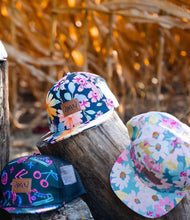 Load image into Gallery viewer, Deux Par Deux Printed Cap White, Pink, And Green Flowers: Size 6 months - 14 Years
