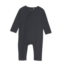 Load image into Gallery viewer, Fixoni Long Sleeve Footless Organic Cotton Romper In Navy: Size 1M to 9M
