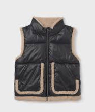 Load image into Gallery viewer, Mayoral Black Sherpa Vest: Size 8 to 18 Years
