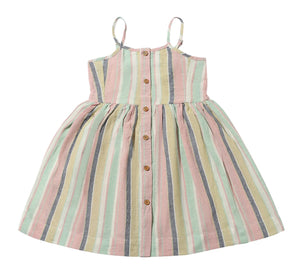 Vignette “Brooklyn” Dress in Aqua Pink Stripe: Size 2 to 10
