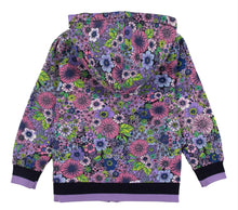 Load image into Gallery viewer, Nano Girls Reversible Purple Floral Print Zip Up Sweater: Size 2-14
