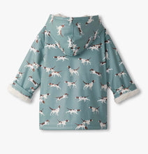 Load image into Gallery viewer, Hatley Boys On The Hunt Dog Print  Lined Zip-Up Rain Jacket: Size 3-7 years
