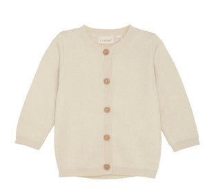 Fixoni Neutral Cotton Knit Cardigan for Baby: Sizes NB to 24M