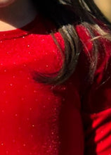 Load image into Gallery viewer, Vignette Girls Red Glitter Velvet Christmas Dress: Sizes 3M to 10 Years
