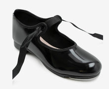 Load image into Gallery viewer, Capezio “Jr Tyette” Patent Leather Ribbon Tap Shoe: Size 8 to 3
