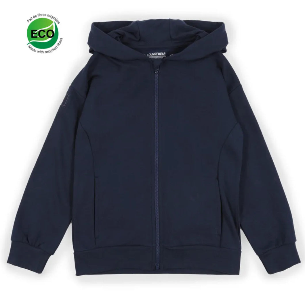 Nano Loungewear Zip Hoodie in Navy: Size 4 to 16 Years