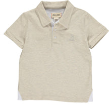 Load image into Gallery viewer, Me &amp; Henry Boys Short Sleeved Pique Polo T/Shirt in Oatmeal : 4 to 10 Years
