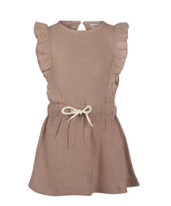 So Cute & Comfortable Cotton Gauze Dress in Smokey Mauve: Sizes 2 to 12 Years