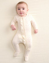 Load image into Gallery viewer, Hatley Pretty Hearts Newborn Ruffled Footed Sleeper: Size Preemie to 9M
